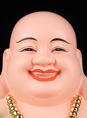 家居办公室供奉招财弥勒佛菩萨佛像大肚开心笑佛家用客厅摆件树脂