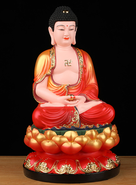 三宝佛佛像释迦牟尼佛如来佛祖药师佛阿弥陀佛家用佛堂供奉摆件世