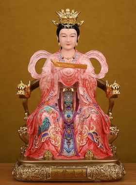 三宵娘娘神像碧霄琼宵云霄娘娘三仙姑像树脂佛像家用佛堂供奉摆件