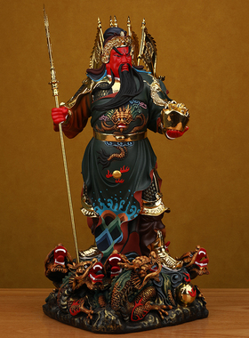 关公神像武财神九龙树脂招财关羽关二爷家用开业公司店铺供奉摆件