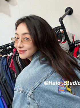 宋茜同款无框小方形茶色太阳镜