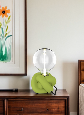 创意毛线球混凝土灯座模具摆件