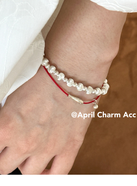 AC定制 通体S925银车花猫眼珠小众百搭手链时尚金银高级转运珠女