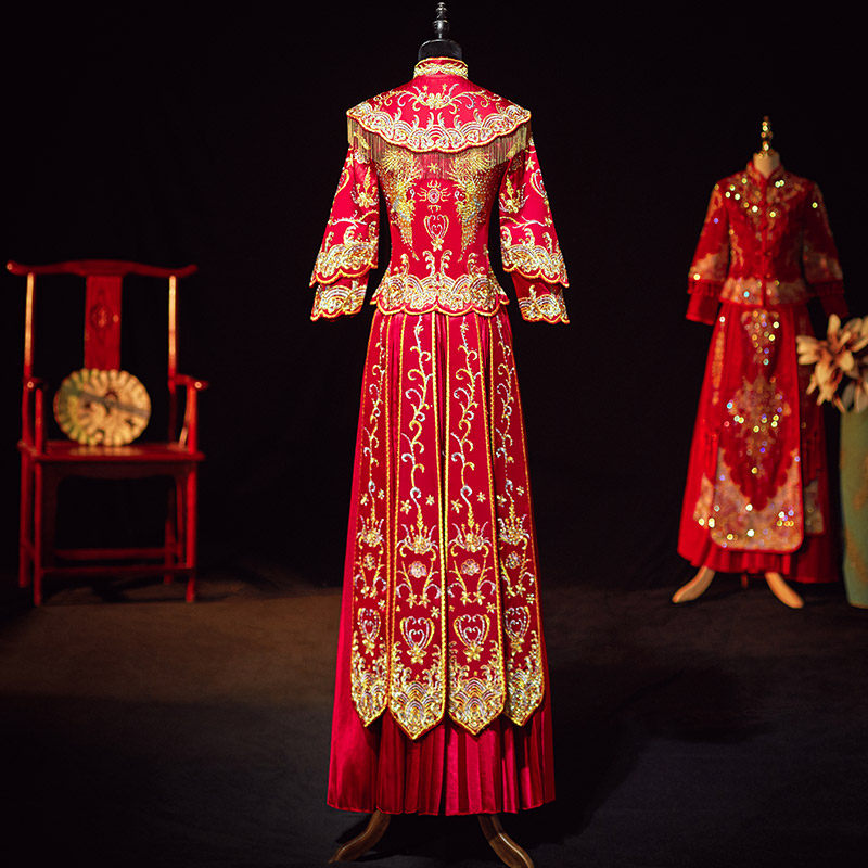 秀禾服2020新款结婚新娘显瘦敬酒服 衣佐吾佑旗袍