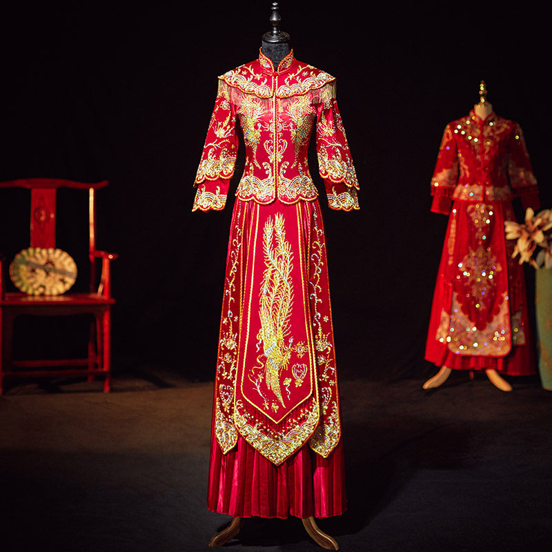 秀禾服2020新款结婚新娘显瘦敬酒服 衣佐吾佑旗袍