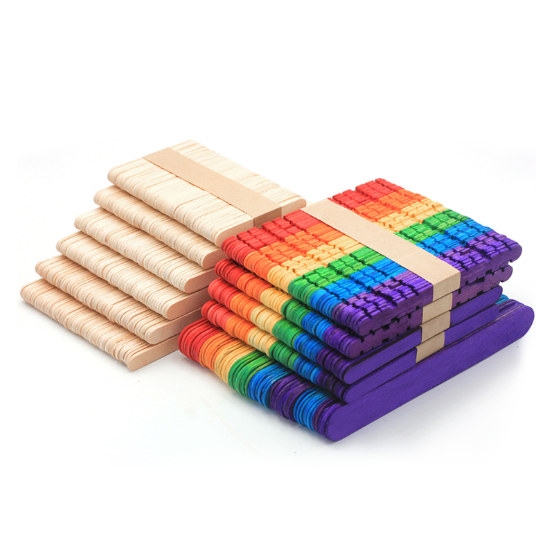 雪糕棒冰棍棒冰糕棍彩色冰棒棍手工材料diy木棒制作小木板片木条 - 图3