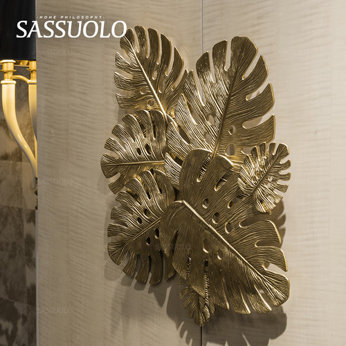 SASSUOLO/轻奢AZINGO黄铜龟背叶高酒柜/ robertocavalli家具高定 - 图2
