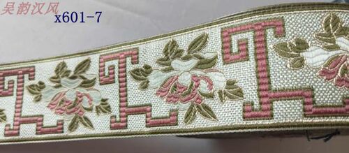 6厘米宽新中式仿亚麻提花花边织带窗帘靠垫沙发汉服移门用辅料 - 图3