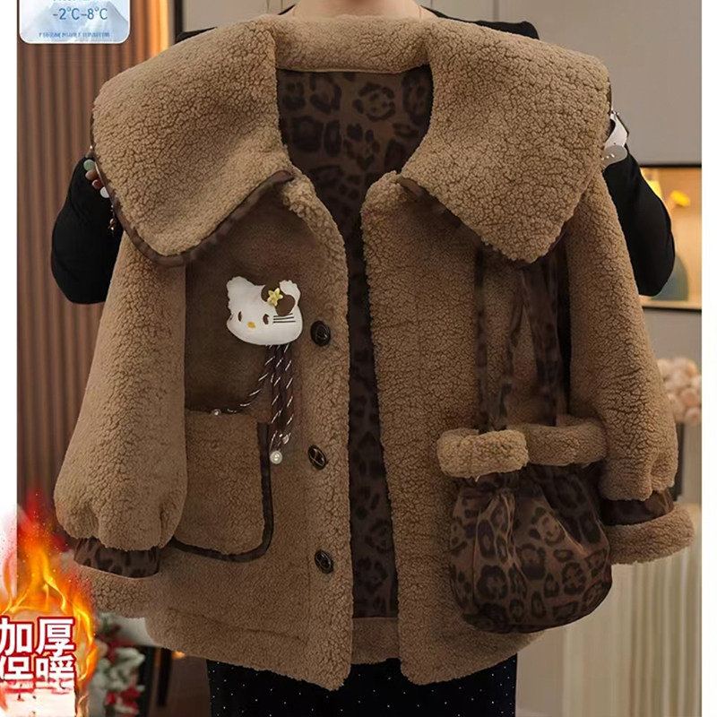 女童外套秋冬款2025新款儿童加绒加厚呢子娃娃领上衣女孩冬装衣服,淘宝优惠券,粉丝福利购,淘宝优惠卷