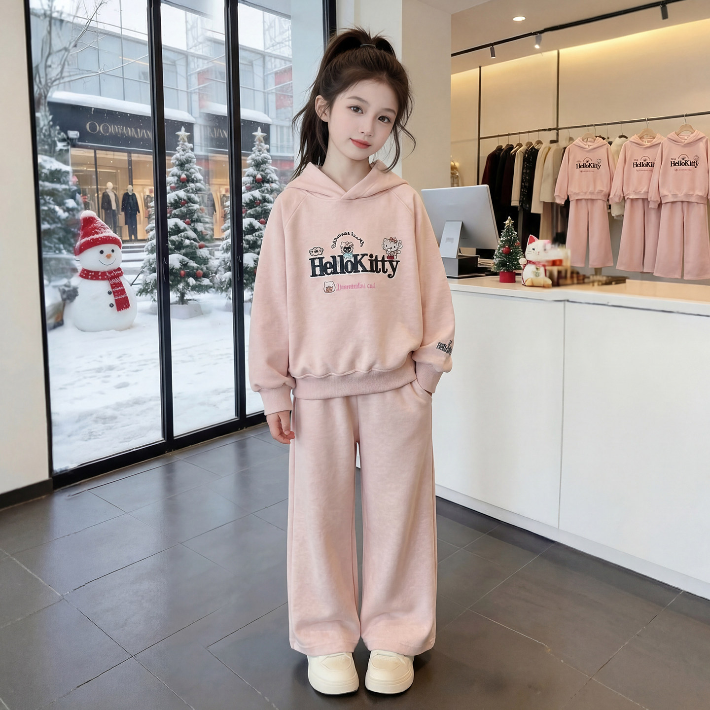 女童套装2026新款春装儿童网红洋气爆款连帽卫衣女孩春秋款运动装,淘宝优惠券,粉丝福利购,淘宝优惠卷