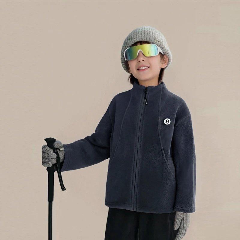 男童女童摇粒绒外套立领校服神器秋冬加绒加厚防风保暖日系中大童,淘宝优惠券,粉丝福利购,淘宝优惠卷