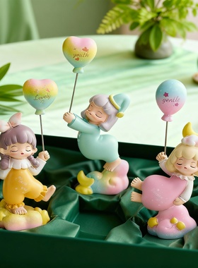 可爱卡通人物树脂桌面摆件