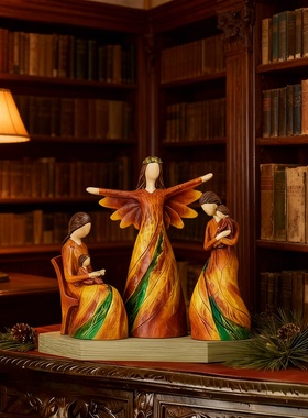 田园天使树脂摆件玄关节日礼物