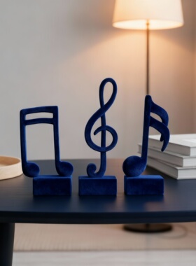 简约现代音符树脂桌面摆件套组