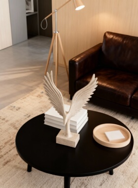 简约现代飞鸟树脂桌面摆件乔迁