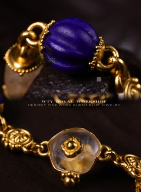 梧桐雨造办处细工足金年轮古珠 · 金璃星河手链