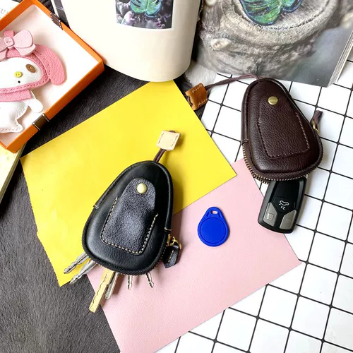 Кожаная универсальная вместительная и большая ключница, картхолдер с молнией, «сделай сам»