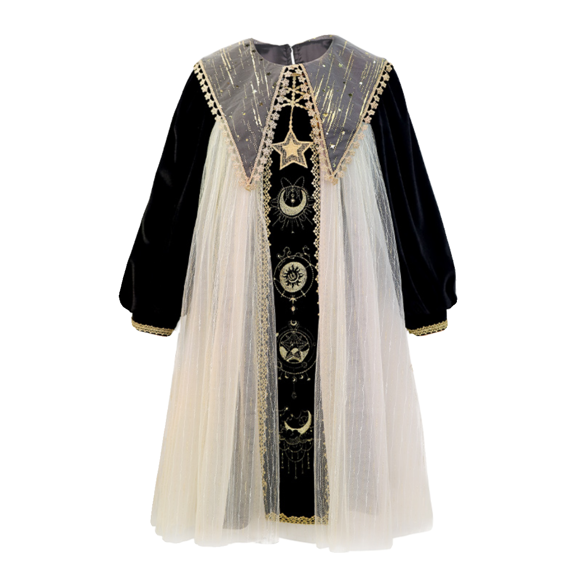 丢手绢童装万圣节女童服装占星师裙子儿童魔法公主裙连衣裙cos服 - 图3