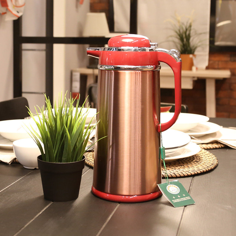 新家园不锈钢保温壶家用热水瓶按压式热水壶办公家用大容量暖壶,淘宝优惠券,粉丝福利购,淘宝优惠卷