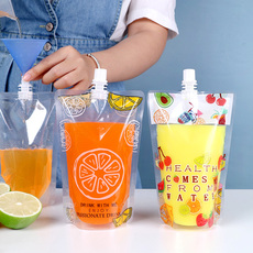 Напитков упаковки 吸嘴袋一次性饮料袋果汁袋大口径奶茶袋豆浆袋中药液体包装袋定制