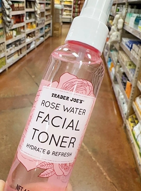 美国直邮Trader Joe's 缺德舅玫瑰水面部爽肤水保湿补水喷雾118ml