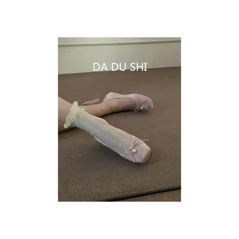 羊皮版~法式甜美芭蕾舞单鞋女珍珠蝴蝶结玛丽珍鞋内增高绸缎瓢鞋,淘宝优惠券,粉丝福利购,淘宝优惠卷