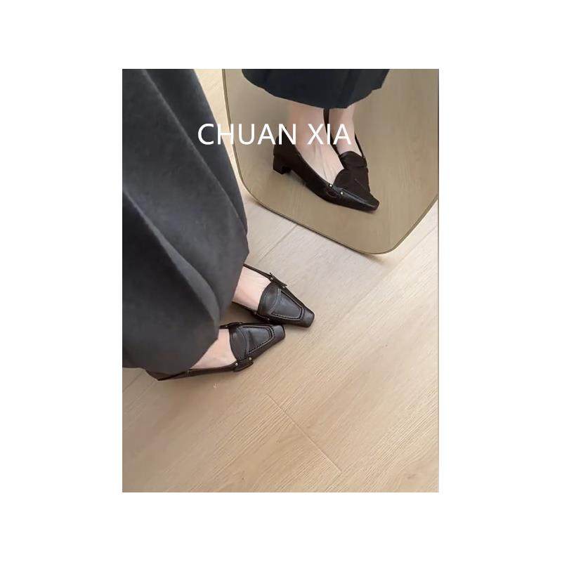 羊皮版！法式复古方头玛丽珍鞋女配裙子粗跟小皮鞋通勤真皮高跟鞋,淘宝优惠券,粉丝福利购,淘宝优惠卷