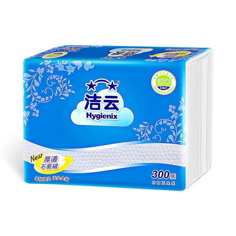 洁云卫生纸300张平板压花厕纸家用加韧加厚草纸实惠装整箱42包-图3