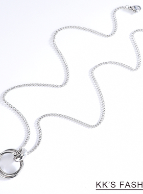 蔡徐坤同款项链潮男士蹦迪女圆环