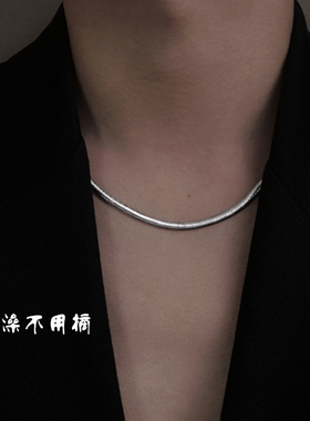 项链男潮嘻哈日系钛钢纯欲搭配