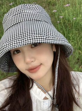 包上恩同款大檐防晒遮阳渔夫帽女
