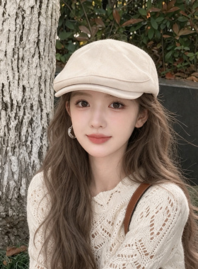 老钱风前进贝雷帽女显脸小大头围