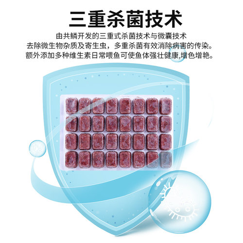 高够力冷冻红虫丰年虾金鱼孔雀鱼六角恐龙七彩神仙鱼慈鲷鱼食饲料 - 图2