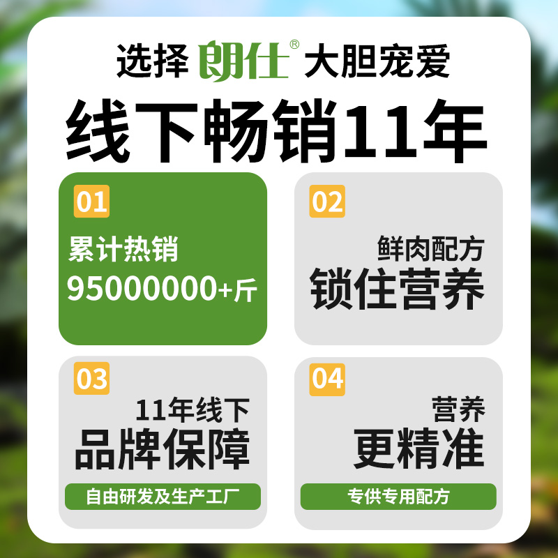 朗仕成犬狗粮大型金毛德牧哈士奇专用鲜肉粮官方正品授权20kg40斤