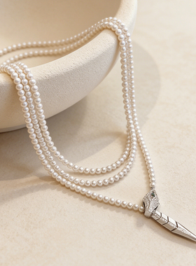 澳白长款毛衣链珍珠项链小米珠
