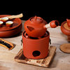 Carbon-electric dual-purpose tea pottery stove handmade clay stove