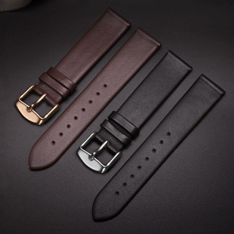 超薄柔软真皮手表带男女欧米茄dw ck 佩伊配件