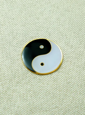 3CM黄铜版黑白太极手机阴阳八卦鱼太极8CM家用摆件