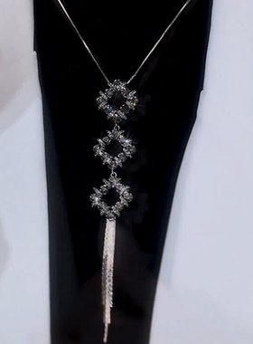 臻萌其它铜微镶盒子链女菱形项链