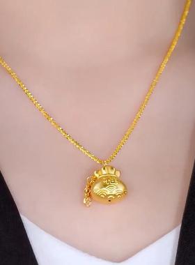 小众设计感满天星福袋项链2024新款爆款简约招财吊坠颈链锁骨链