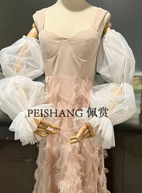 佩赏婚纱手套长款泡泡新娘手套