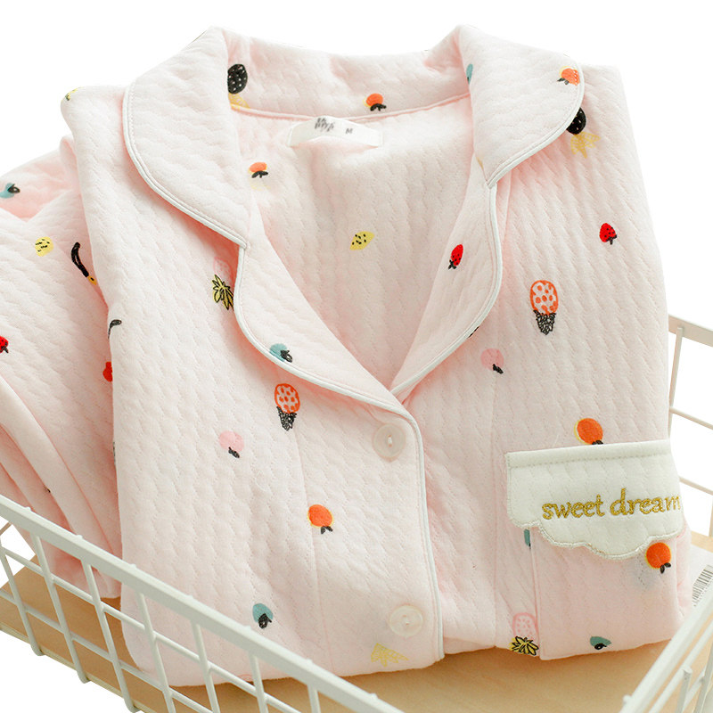 月子服春秋纯棉产后喂奶10月份睡衣 静孕家居服套装