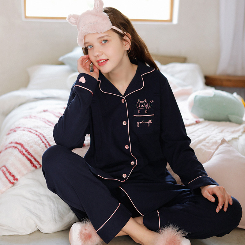 月子服秋冬季纯棉产后10月份11睡衣 静孕家居服套装