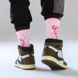 Air Jordan 1, трендовые хлопковые розовые баскетбольные носки