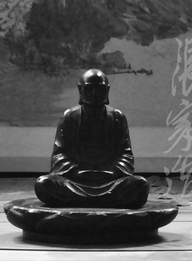 摆件雕刻达摩茶室书房门厅工艺品