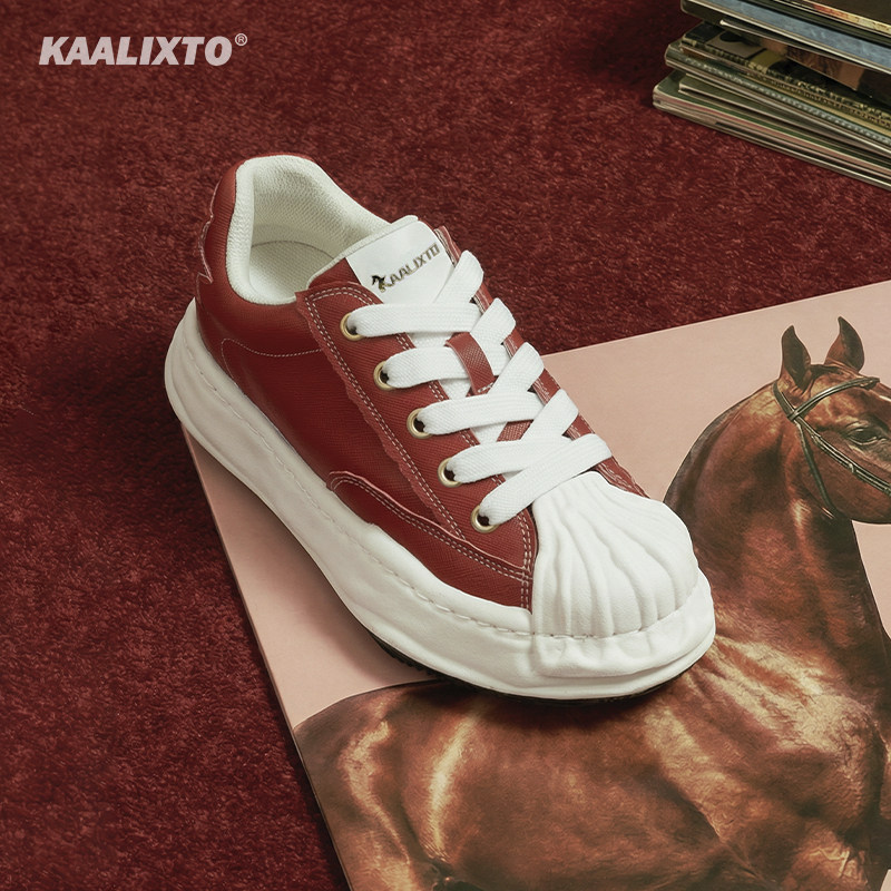 Kaalixto马年限定贝壳头星星鞋7CM隐形内增高厚底休闲男女增高鞋