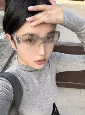 防紫外线欧美风一体女防风大框