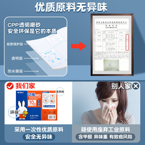 晨光书皮纸自粘透明磨砂包书皮书套包书膜三包装纸小学生一年级四二年级上册a4书壳16k书本作业保护课本全套 - 图2