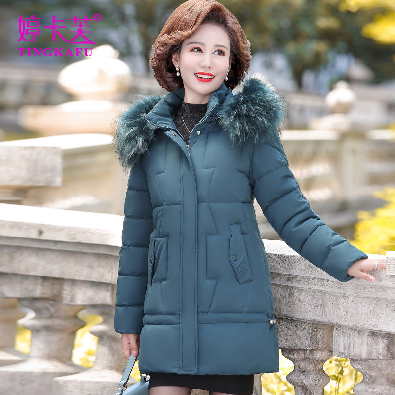 外套秋冬40岁50洋气中年妇女棉服 婷卡芙中老年女装
