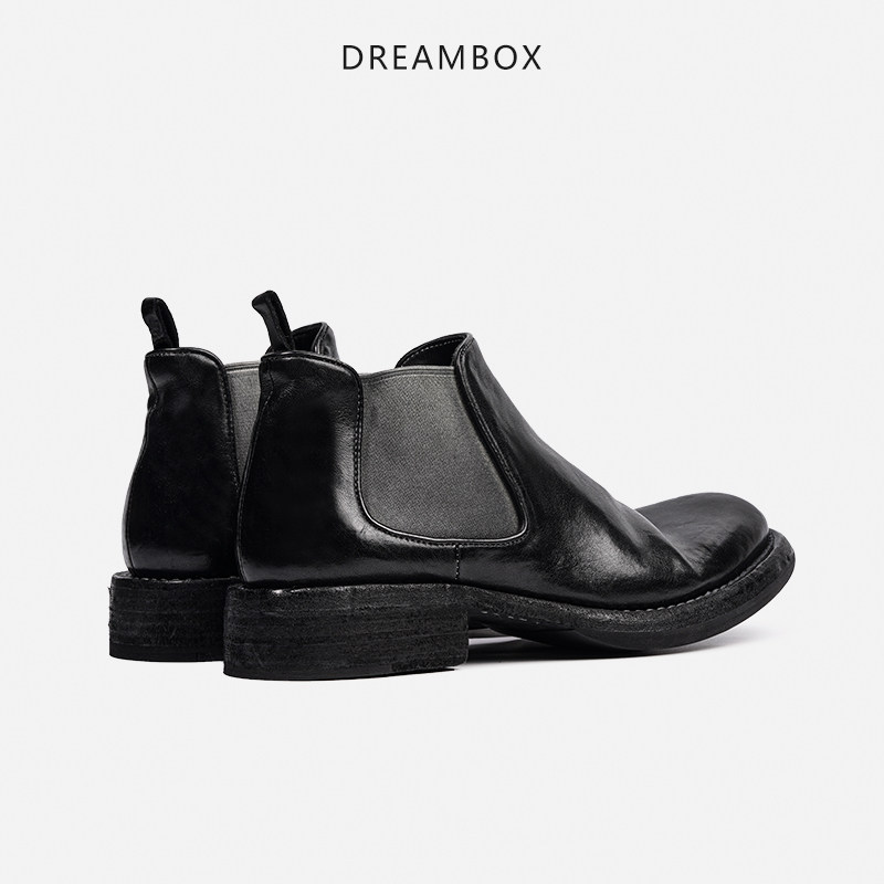 High-end horsehide Goodyear men's Chelsea boots